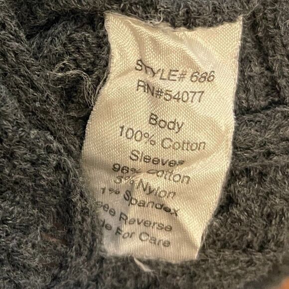Cabi Gray Knit Pullover Sweater Cable Knit Oversized Size Small - Picture 6 of 6